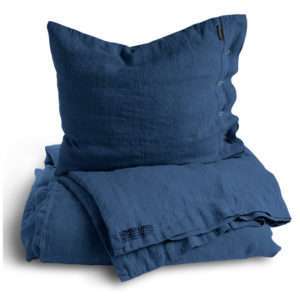 Lovely-Linen-Bettbezug-in-dunkelblau