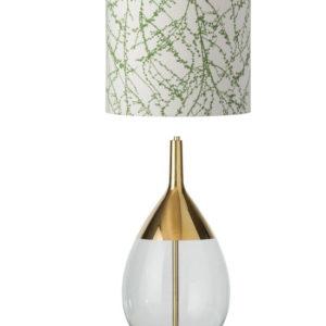 Lute-Tischlampe-base-green-gold-branches-green
