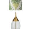 Lute-Tischlampe-base-green-gold-white-leaves-graphic-green