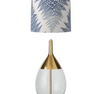 Lute-Tischlampe-base-green-gold-white-leaves-graphic-indigo