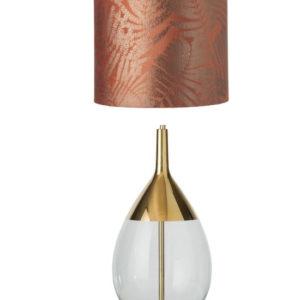 Lute-Tischlampe-base-green-gold-white-leaves-rust