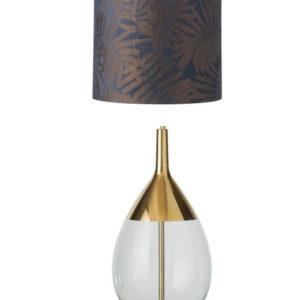 Lute-Tischlampe-base-green-gold-white-leaves-wild-blue