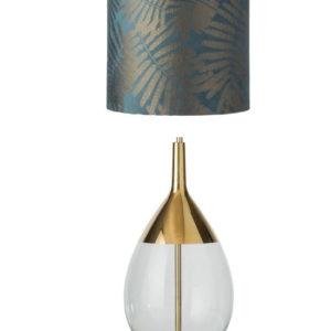 Lute-Tischlampe-base-green-gold-white-leaves-wild-teal