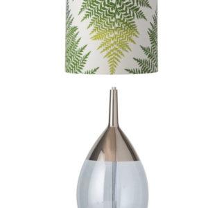 Lute-Tischlampe-base-green-topaz-blue-platinum-leaves-graphic-green