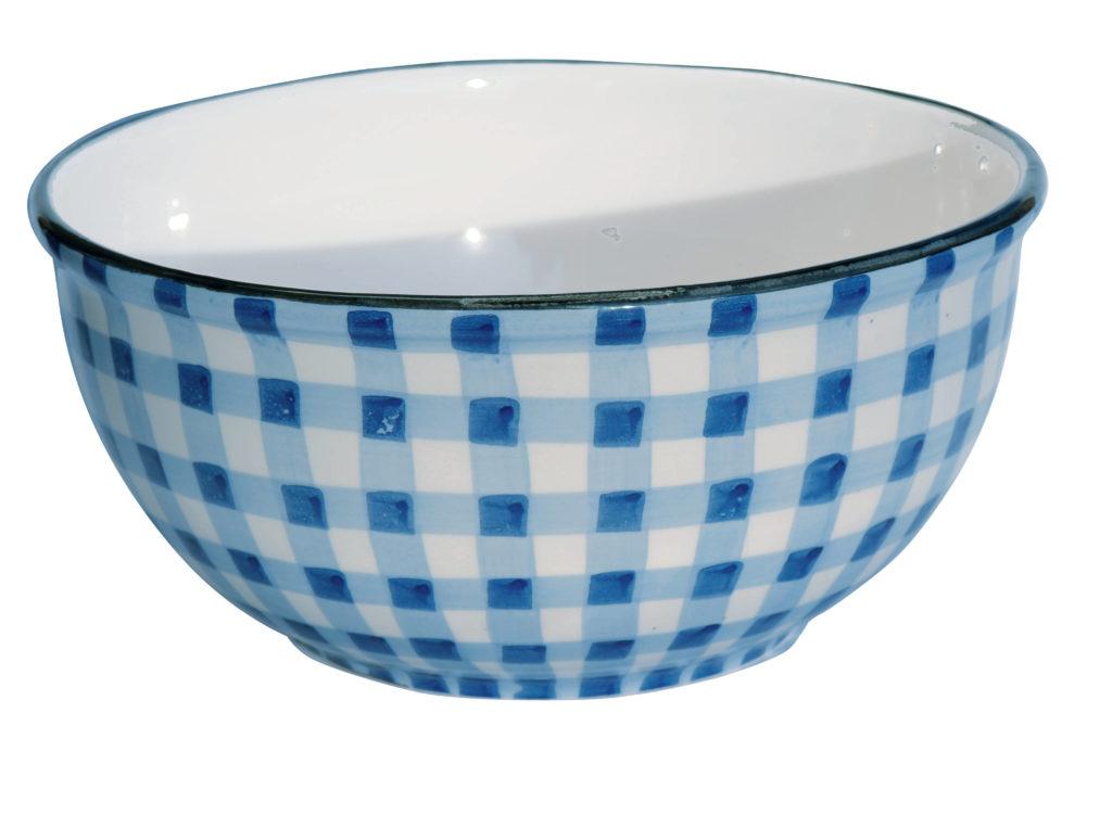 Salatschüssel blau weiß von Virginia Casa