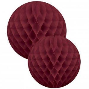 Weinrote-Dekokugeln-im-Set-von-Delight-Department