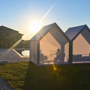 Mobiles Aussenzelt für Hotel und Gastronomie Shelt´R in Modulbauweise