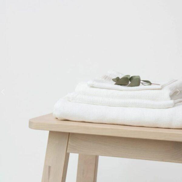 Badetücher Set Leinenfarbe White