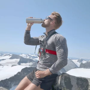 Hochwertige Trinkflasche aus Metall, 1000ml, bambus natur4