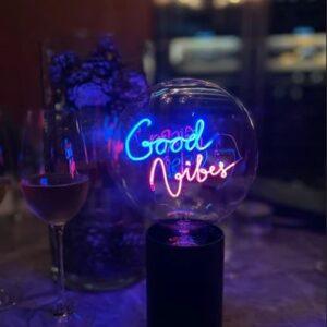 MITB Mobile LED Good vibes Deco Lights- Sockel black